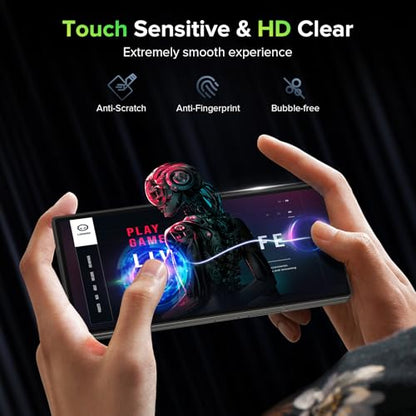 Ruky for 2 Pack Samsung Galaxy Z Fold 7 Privacy Screen Protector, Easy Installation with Pull Strip Alignment Frame, Bubble-Free 9H+ Front Tempered Glass Film for Galaxy Z Fold 7