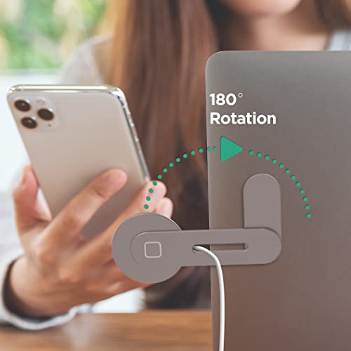 GALVANOX MagSafe Desktop/Laptop Charger Stand - Magnetic Wireless Charging for iPhone 12/13/14 (15W) Desktop Computer Phone Holder Mount (Aluminum Silver)