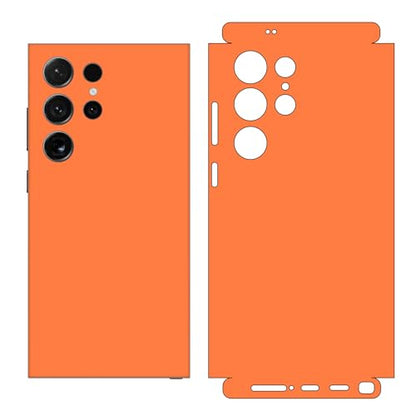 2 Pack Skin Wraps Compatible with Samsung Galaxy S24 Ultra (Orange) - color: Orange