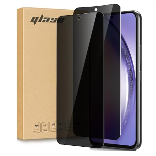[2 Pack] for Samsung Galaxy A54 5G Privacy Screen Protector Tempered Glass, Anti Spy Black Protect Film Shield for Galaxy A54 6.4 inch, S23 FE, Anti Scratch, Case Friendly, Bubble Free, Easy - size: A54