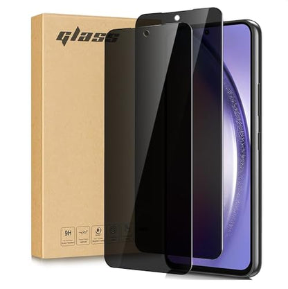 [2 Pack for Samsung Galaxy A54/ S23 FE 5G Privacy Screen Protector, Tempered Glass Anti Spy [Bubble Free] Full Coverage 9H Dark Black Film for Galaxy S23 FE/ A54 6.4" [NO Fingerprint Unlock] - size: A54/S23 FE