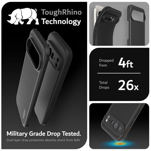 TUDIA MergeGrip [Military Grade] Cases for Google Pixel 10 Pro XL (2025), [Drop Tested] Dual-Layer Shockproof Rugged Slim Anti-Slip Heavy Duty Protective Phone Case Pixel Pro 10 XL Cover – Black - color: Black, size: Pixel 10 Pro XL