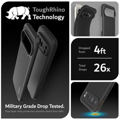 TUDIA MergeGrip [Military Grade] Cases for Google Pixel 10 Pro XL (2025), [Drop Tested] Dual-Layer Shockproof Rugged Slim Anti-Slip Heavy Duty Protective Phone Case Pixel Pro 10 XL Cover – Black - color: Black, size: Pixel 10 Pro XL