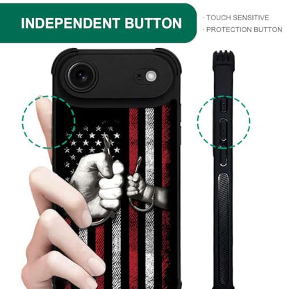 case for iPhone 17 Air,Compatible with Magsafe,All-Round Protection Shockproof Anti-Scratches TPU Case Cover-Fishing American Flag - color: Fishing American flag, size: IPhone 17 Air
