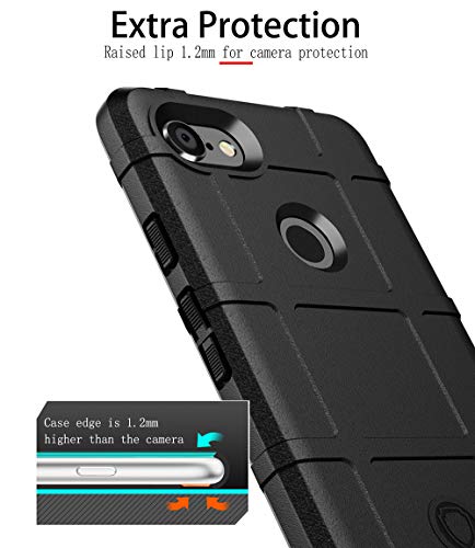 Phone Case for Google Pixel 3 XL with Tempered Glass Screen Protector Cover Film and Cell Accessories Rugged Hard Slim Heavy Duty Full Body Teens Pixel3XL Pixel3 LX Pixle 3XL Women Men Cases Black - color: Black
