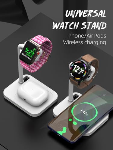 2 in 1 Universal Wireless Charging Dock - color: White Universal Watch Bracket+Wireless charging