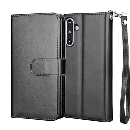 Njjex Galaxy A36 5G Case, for Samsung Galaxy A36 5G Wallet Case, [9 Card Slots] PU Leather ID Credit Holder Folio Flip [Detachable] Kickstand Magnetic Phone Cover & Lanyard for Samsung A36 [Black] - color: Black