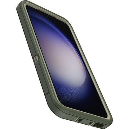 OtterBox Galaxy S23 (Only) - Defender Series Case - Lichen the Trek, Rugged & Durable - with Port Protection - Includes Holster Clip Kickstand - Microbial Defense Protection - Non-Retail Packaging - color: Lichen the Trek (Green)