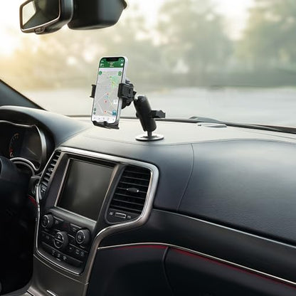 Adjustable 1" Ball Phone Holder with 3.54" Medium Arm for 4.7-7" Smartphones, Universal Phone Mount with Vibration Dampener [Camera Friendly] [1s Lock & Release], Compatible with RAM Mounts - style: 1" Ball Phone Holder with 3.54" Arm