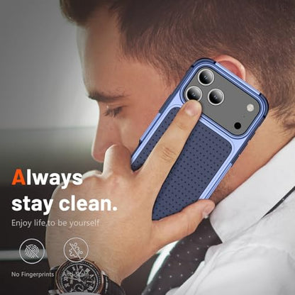 Designed for iPhone 17 Pro Max Case 2 in 1 Gift Militay Grade Drop Protective Rugged Heavy Duty Cover Shockproof Case for iPhone 17 Pro Max Phone Case for Women Men Boy Girl (Purple) - color: Purple