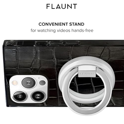 Flaunt MagSafe Phone Ring Holder and Stand - Magnetic Phone Grip - Silver - color: Silver