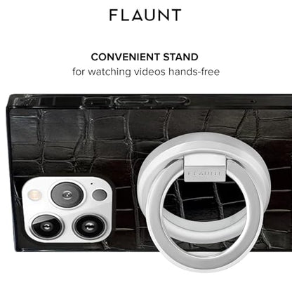 Flaunt MagSafe Phone Ring Holder and Stand - Magnetic Phone Grip - Silver - color: Silver