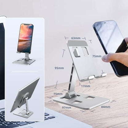 Cell Phone Stand, Adjustable Angle Cell Phone Stand Aluminum Desktop Phone Holder Cradle Dock