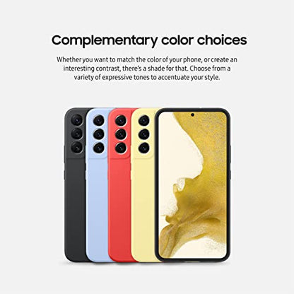 Samsung Galaxy S22+ Silicone Cover, Protective Phone Case, Soft, Sleek Protection, Slim Design, Matte Finish, US Version, Coral (EF-PS906TPEGUS)