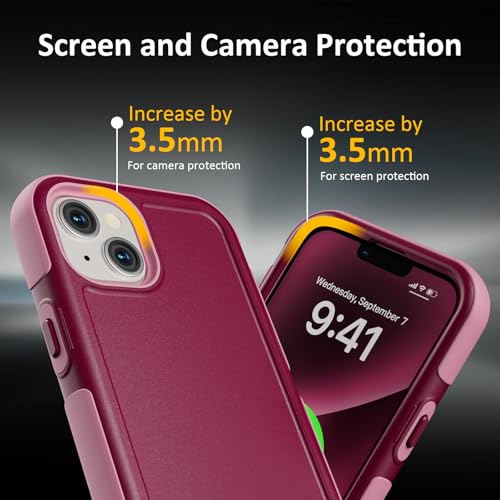 Follaroma Magnetic for iPhone 14 Plus Case, Heavy Duty Cases, Purple Pink | Compatible with MagSafe, Heavy Duty Shockproof,Military-Grade Anti-Drop Protective,Dual Layer Magnetic Protection Phone Cover - color: Purple Pink, size: iPhone 14 Plus 6.7''