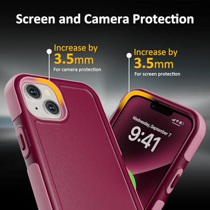Follaroma Magnetic for iPhone 14 Plus Case, Heavy Duty Cases, Purple Pink | Compatible with MagSafe, Heavy Duty Shockproof,Military-Grade Anti-Drop Protective,Dual Layer Magnetic Protection Phone Cover - color: Purple Pink, size: iPhone 14 Plus 6.7''