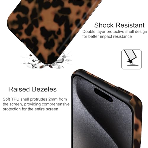 for iPhone 15 Pro Case Tortoise Shell Cute Design | [Military Grade Protection], 8FT Drop Resistant Shockproof Heavy Duty Phone Case Cover Women Men for iPhone 15 Pro 6.1” - size: iPhone 15 Pro