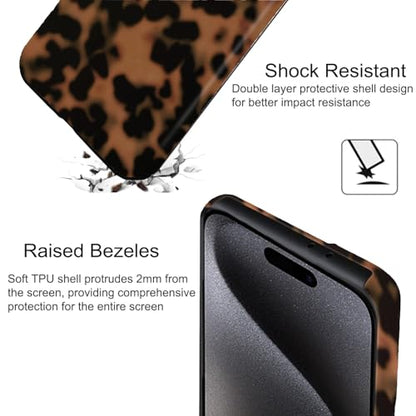 for iPhone 15 Pro Case Tortoise Shell Cute Design | [Military Grade Protection], 8FT Drop Resistant Shockproof Heavy Duty Phone Case Cover Women Men for iPhone 15 Pro 6.1” - size: iPhone 15 Pro