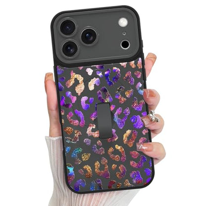 KANGHAR Compatible with iPhone 17 Pro Case Leopard Cheetah Pattern -Black - color: Black-Leopard(Iridescent), size: iPhone 17 Pro