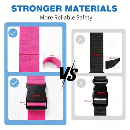 Yosoai Premium Neoprene Water Baby Carrier, Safer Wider 50mm Strap & 60mm Slide Lock Buckle, Ergonomic X+H Back Support, Quick Dry Land & Water Baby Carrier with Waterproof Phone Pouch - color: Hot Pink
