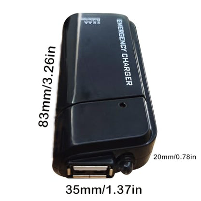 2 AA Battery Operated Phone Charger with LED Light