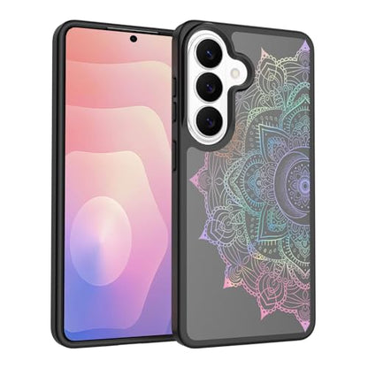 for Samsung Galaxy S26 5G Case: Cute Flowers Floral Design for Girls Women Translucent Matte Slim Soft TPU Bumper Shockproof Silicone Cell Phone Cover (Rainbow Mandala) - color: Rainbow