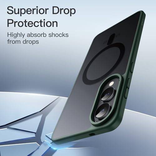 JETech Magnetic Matte Case for Samsung Galaxy S25 Edge, Dark Green - color: Dark Green, size: Galaxy S25 Edge