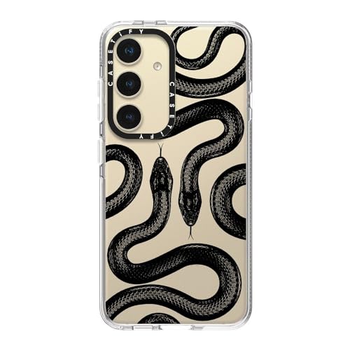 CASETiFY for Galaxy S24 Case - Impact Clear | Not Yellowing | 6.6 ft. Drop Protection | Black Kingsnake | Clear - color: Black Kingsnake, size: Galaxy S24