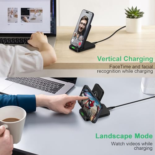 Wireless Phone Charger Android Stand for Android Samsung S26 Ultra/S26+/S26 - color: Black