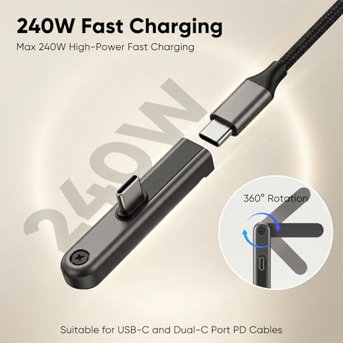 Adapter USB-C Male to Type-C Female 240W Fast Charging - style: USB-C male to USB-C female