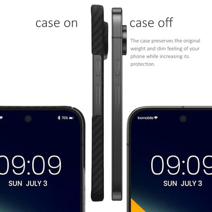 kalibri Aramid Fiber Case Compatible with Google Pixel 10 Pro XL - Case Super Slim Strong Protective Phone Cover - Black Matte - size: Pixel 10 Pro XL
