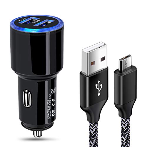 Fast Car Charger Android, Fast Charging Micro USB Cable - color: ‌Brown