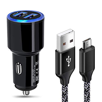 Fast Car Charger Android, Fast Charging Micro USB Cable - color: ‌Brown
