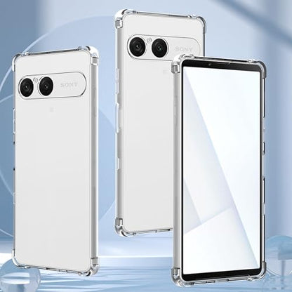 Anoowkoa Designed for Sony Xperia 10 VII Case.Anti Yellowing Clear Cover Phone Case + 2 Pack Sony 10 VII Screen Protector Tempered Glass.Military-Grade Shockproof.Ultra-Thin Drop-Proof and Ultra-Soft - color: Sony Xperia 10 VII