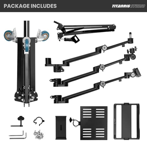 TARION 5-in-1 Live Streaming Floor Stand with Wheels 61" Titanrig Studio - size: 5-in-1 Floor Set