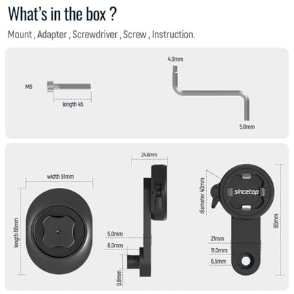 Bike Phone Mount,Aluminum Gravel/MTB/Road EBike Stem Cap Holder,M6 Screw - color: 【2nd Gen】Stem Cap Mount-Black