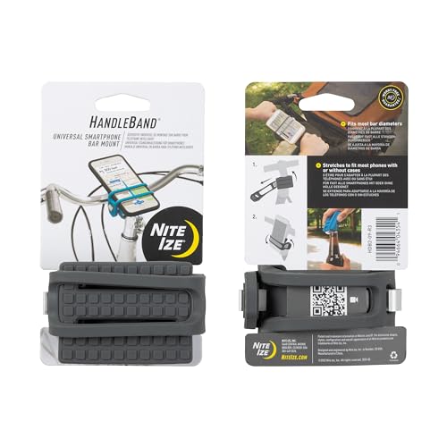 Nite Ize HandleBand Universal Smartphone Bike Handlebar Mount, Charcoal