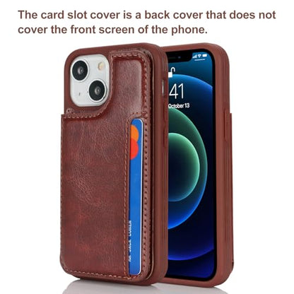 iCoverCase Compatible with iPhone 13 Mini Case with Card Holder, Wallet Phone Case for Women Men RFID Blocking PU Leather Protective Case 5.4 Inch (Dark Brown) - color: Dark Brown
