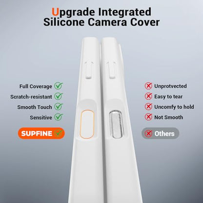 SUPFINE Silicone & Magnetic for iPhone 17 Pro Case White - color: White, size: iPhone 17 Pro