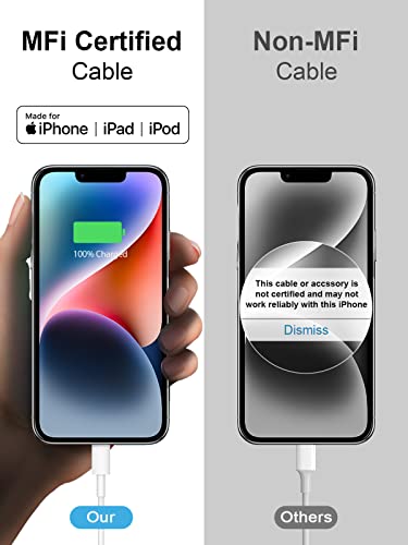 10FT iPhone 14 13 12 11 Charger 20W USB C Charger Block with Cable [2 Pack] - color: 2+2Pack 10FT, size: 10FT 2Pack