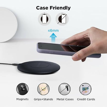 15W Wireless Charger Fast Charging Pad Compatible with T-Mobile REVVL 7 PRO 5G (ONLY for 7 PRO), Slim Quick Charge