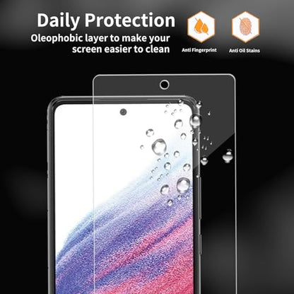 3 Pack for Samsung Galaxy A35 5G / Galaxy A55 5G Tempered Glass Screen Protector, Scratch-Proof, Bubble-Free,HD Transparent, 9H Hardness,Bubble Free,Case Friendly - size: Galaxy A35 5G / A55 5G