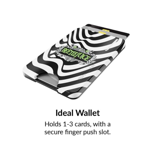 VELVET CAVIAR compatible with MagSafe Wallet - Magnetic Card Holder Wallet for iPhone 12/13/14/15 (Beetlejuice It's Showtime) - color: Beetlejuice It's Showtime