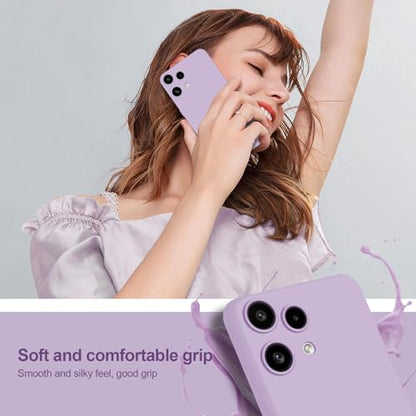 Silicone Case for Nothing Phone 3A Lite, Purple | Soft Silicone Silky Touch Easy Clean, Shockproof Slim Phone Cover, Upgraded Camera Protection, Anti-Scratch Microfiber Lining - color: Purple, size: Nothing Phone 3A Lite
