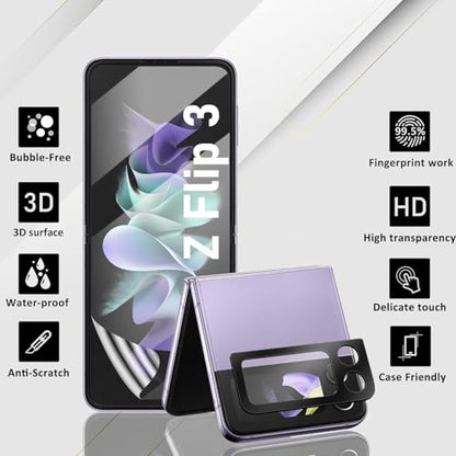 2 Pack for Samsung Galaxy Z Flip 3 Screen Protector [Not Glass] - size: 6.71 inch