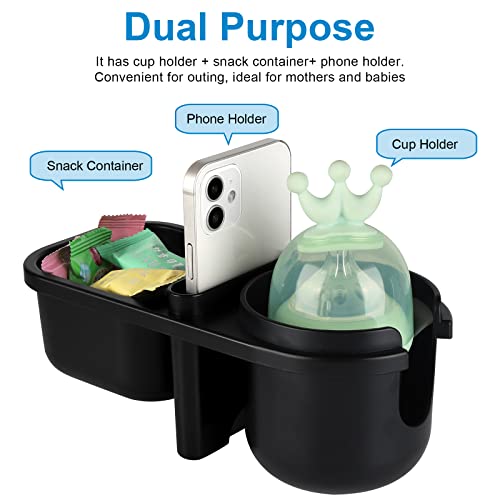Accmor Stroller Cup Holder, Drinks Holder Bike Walker Wheelchair - color: Tray Phone Holder-Black