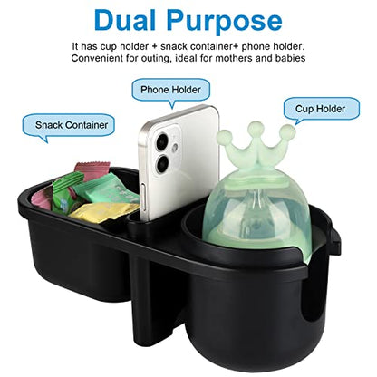 Accmor Stroller Cup Holder, Drinks Holder Bike Walker Wheelchair - color: Tray Phone Holder-Black