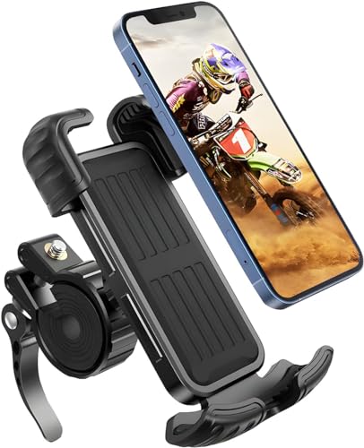 Bike Phone Holder Motorcycle Mount - Urtal Stable, One - Hand Operation-Super Stable Metal clip, Bicycle Scooter Handlebar Clamp, Bike Phone Holder Handlebar, Compatible with 4.7''-6.8'' Phone - color: 1 pack