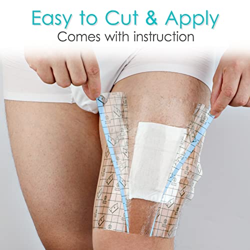 Waterproof Shower Protector Bandage 6x8 inch for Large Port Surgery Incisions Cover Guard Tattoo Second Skin Healing Aftercare Bath Patch Transparent Film Clear Adhesive Wounds Dressing (Pack of 50) - size: 6x8 Inch (Pack of 50)