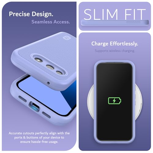 TUDIA for Google Pixel 10a Case (2026) - [MergeGrip] Dual Layer Heavy Duty Slim [Military Grade Drop Tested] Shockproof Protective Pixel 10A Phone Cases - Lavender - color: Lavender, size: Pixel 10a Standard